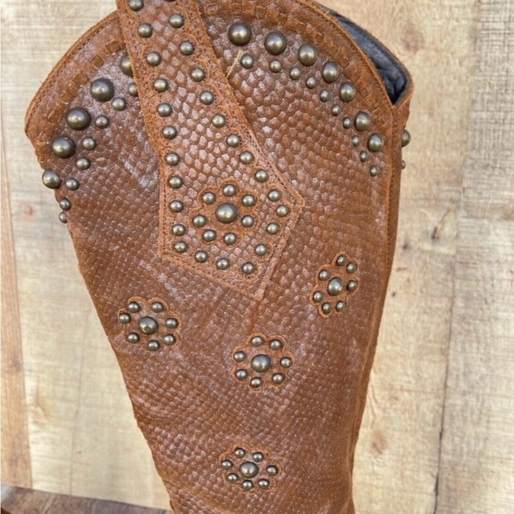 Old Gringo Boots Savannah Dance Brown Studded Sundance Size 7.5 B - Picture 3 of 15